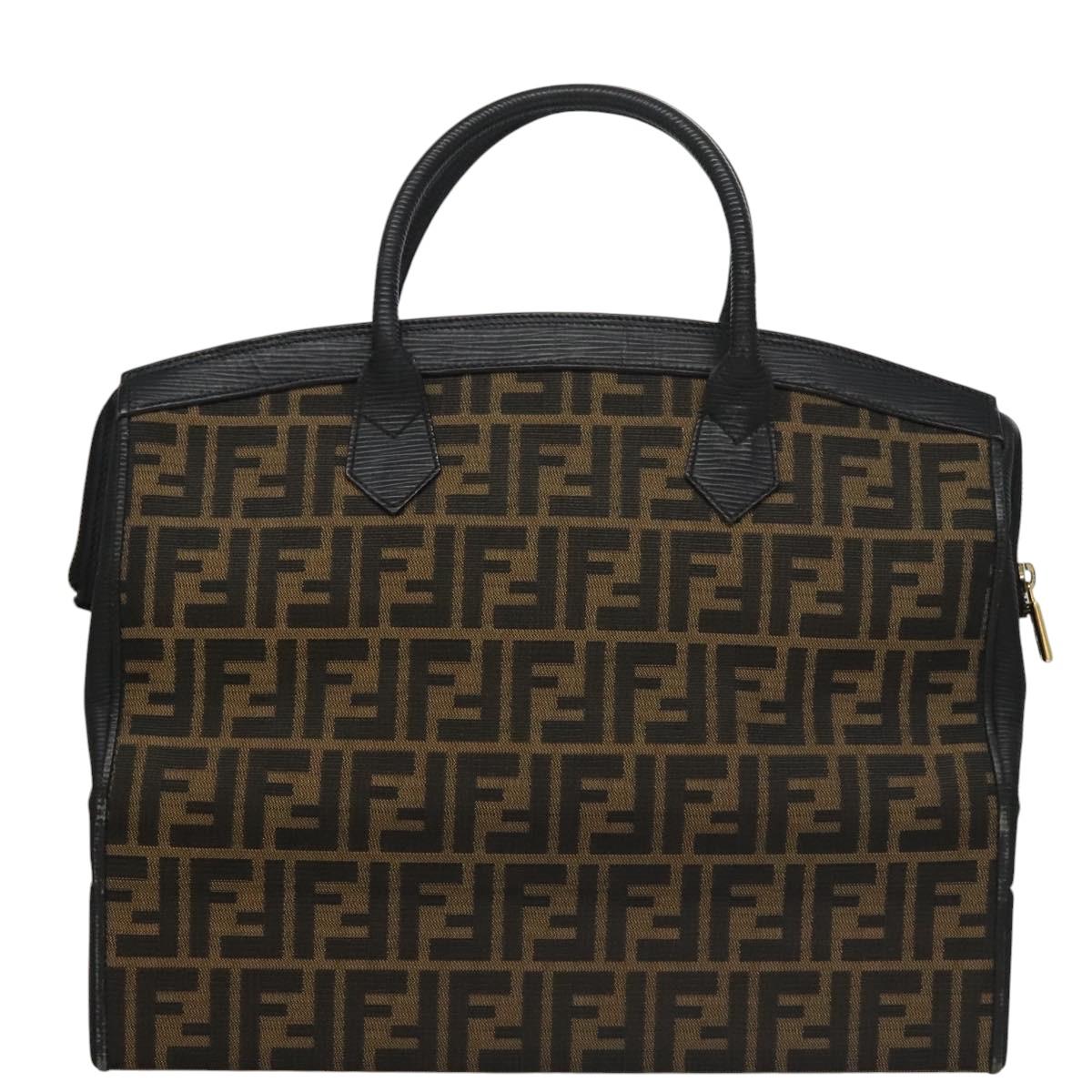 Fendi Zucca Brown Canvas Briefcase Bag (Pre-Owned)