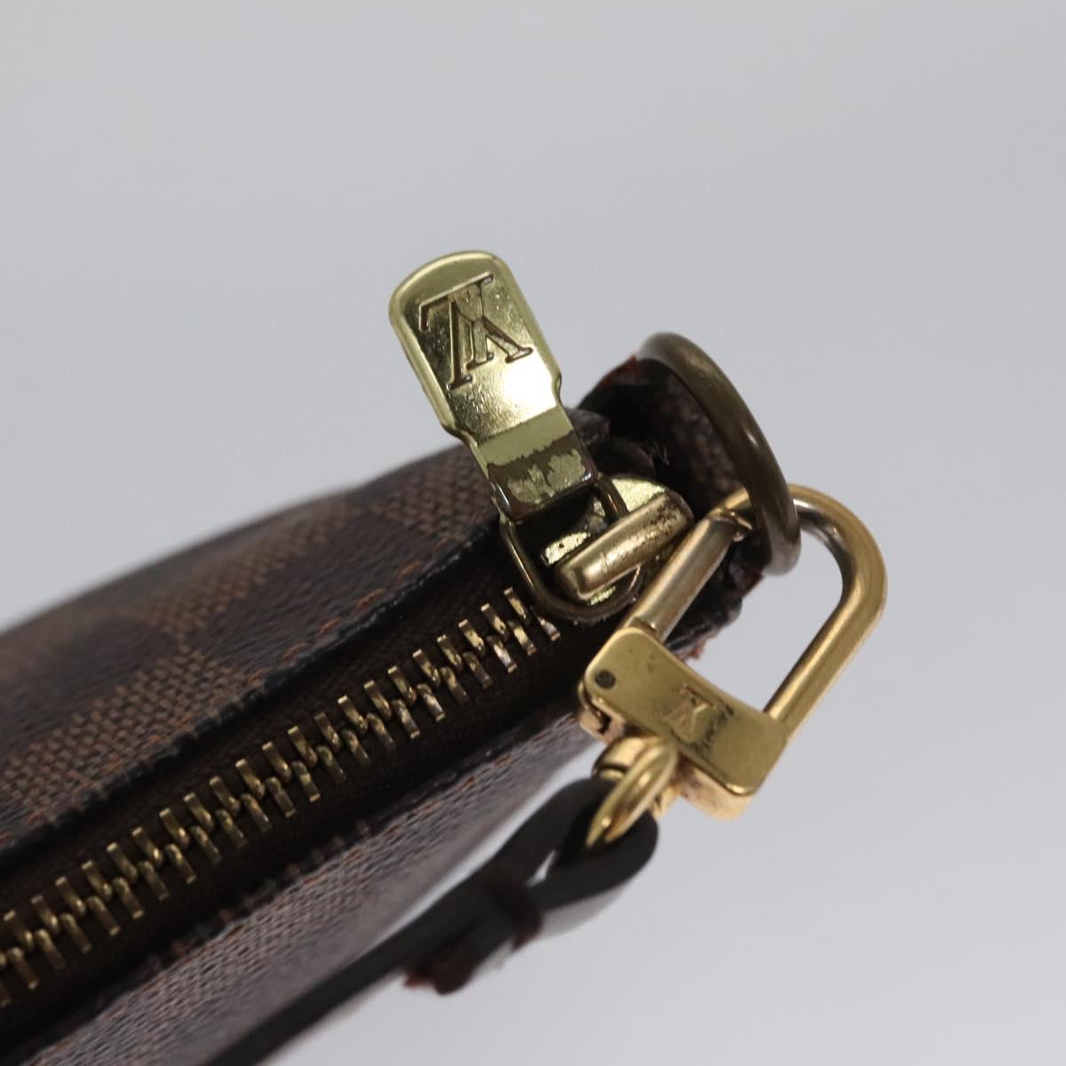 Louis Vuitton Pochette Accessoire Brown Canvas Clutch Bag (Pre-Owned)