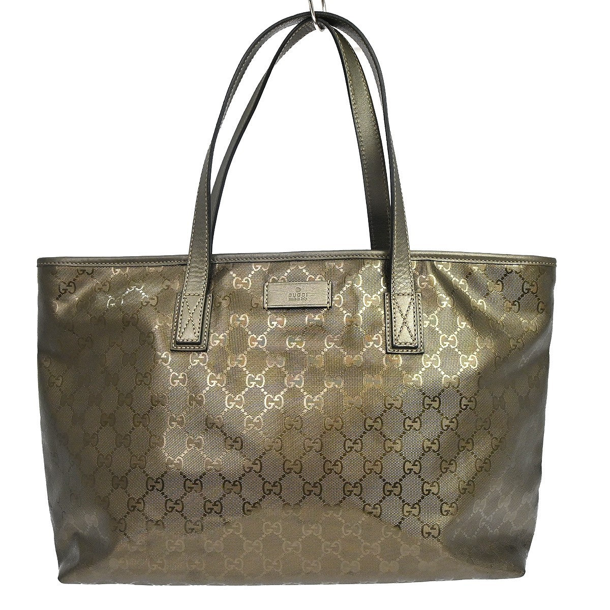 Gucci Plus Tote Gg Imprime Gold Canvas Tote Bag Bag (Pre-Owned)