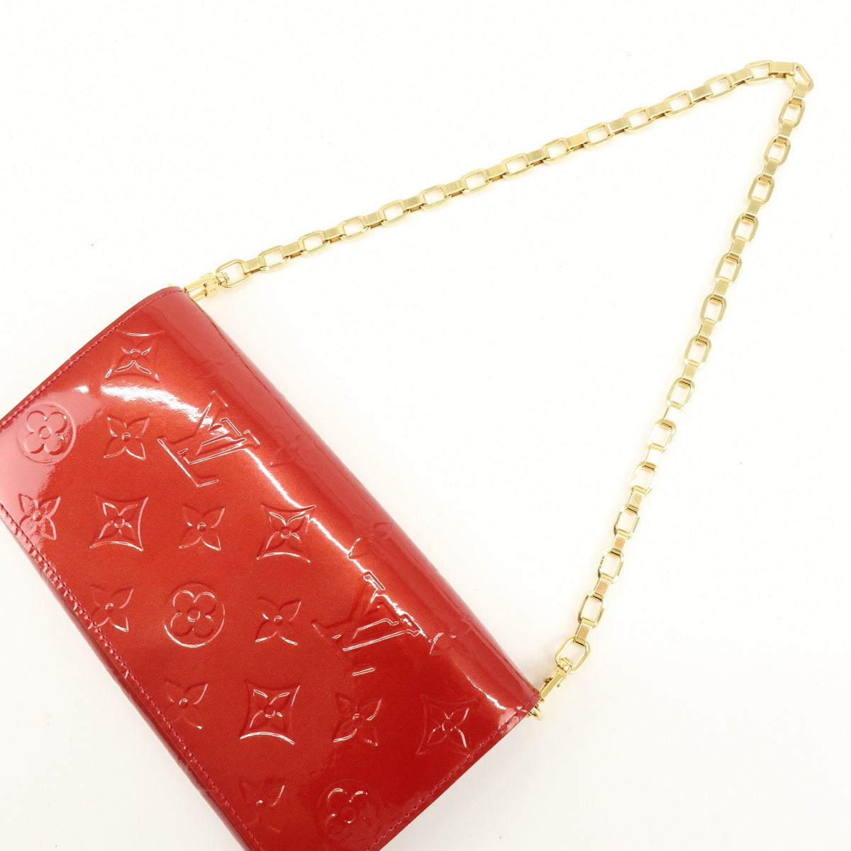 Louis Vuitton Chaine Monogram Vernis Red Patent_Leather Crossbody Bag Bag (Pre-Owned)
