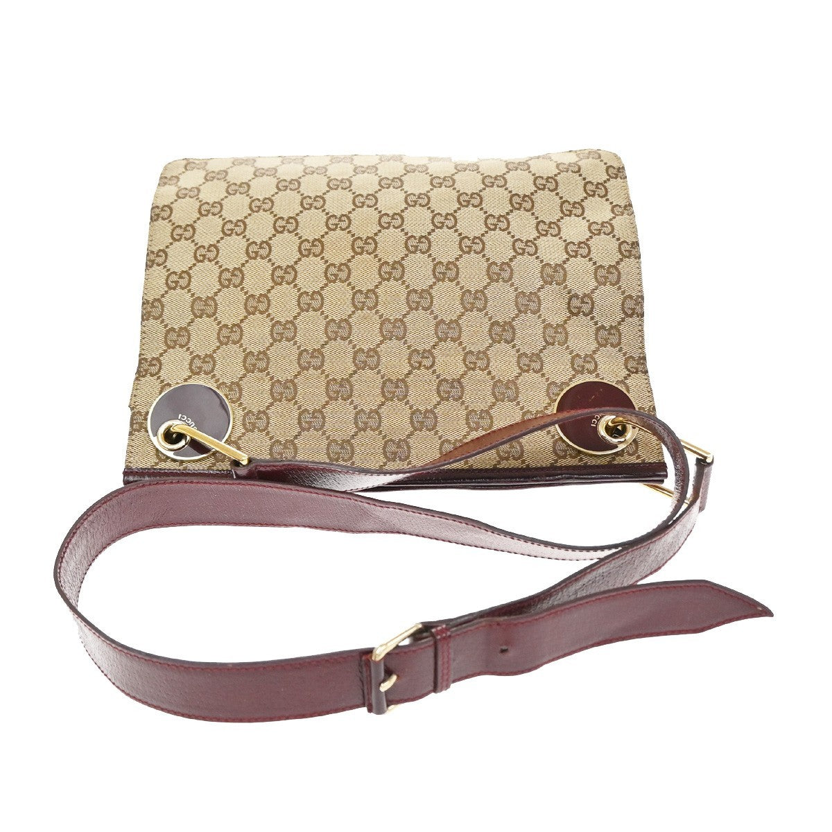 Gucci Crossbody Canvas Beige Canvas Shoulder Bag Bag (Pre-Owned)