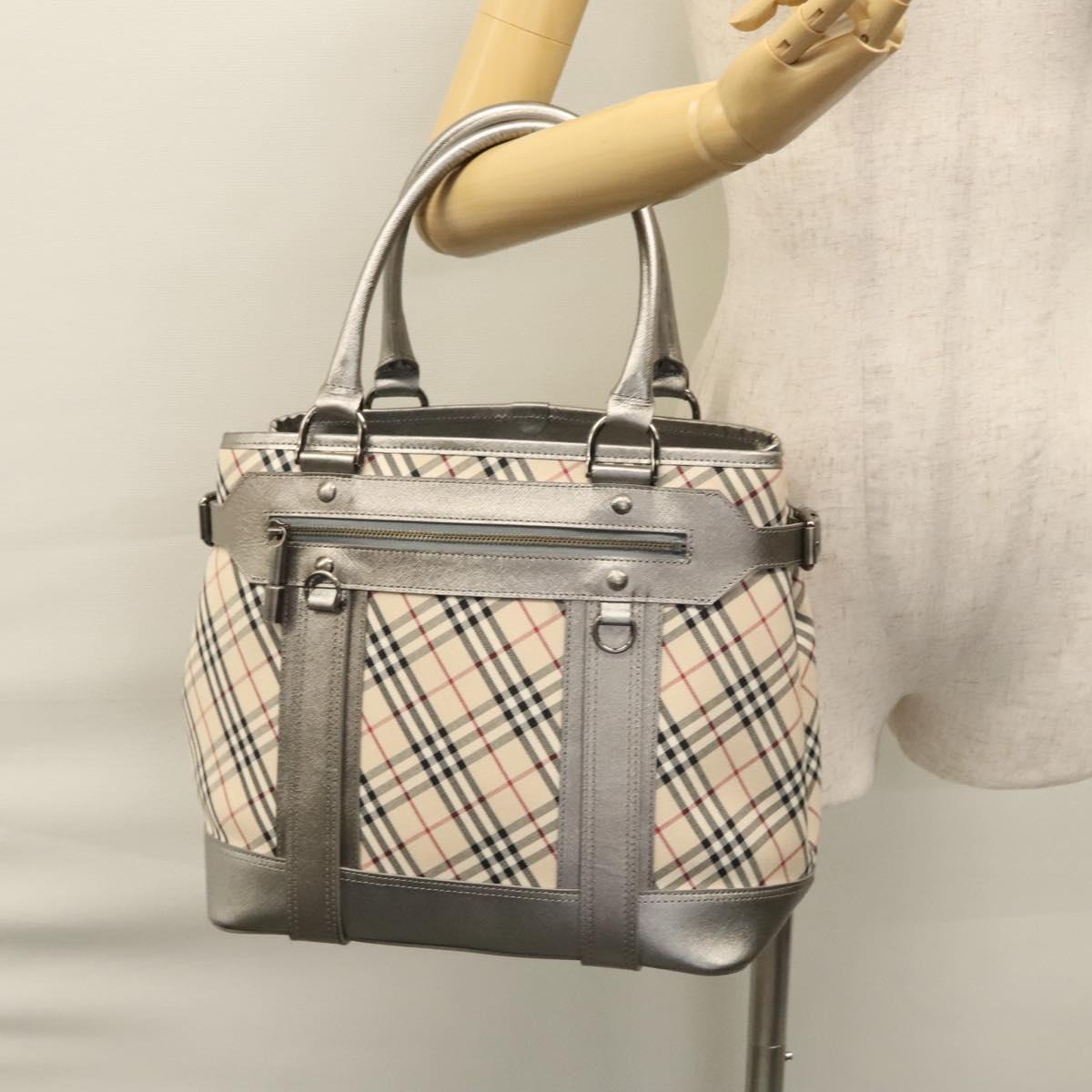 Burberry Nova Check Beige Canvas Tote Bag (Pre-Owned)