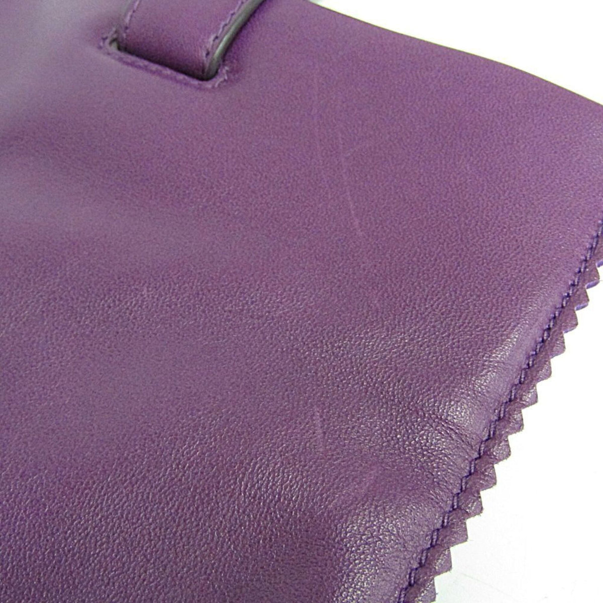 Loewe Anagram Leather Purple Leather Tote Bag Bag (Pre-Owned)