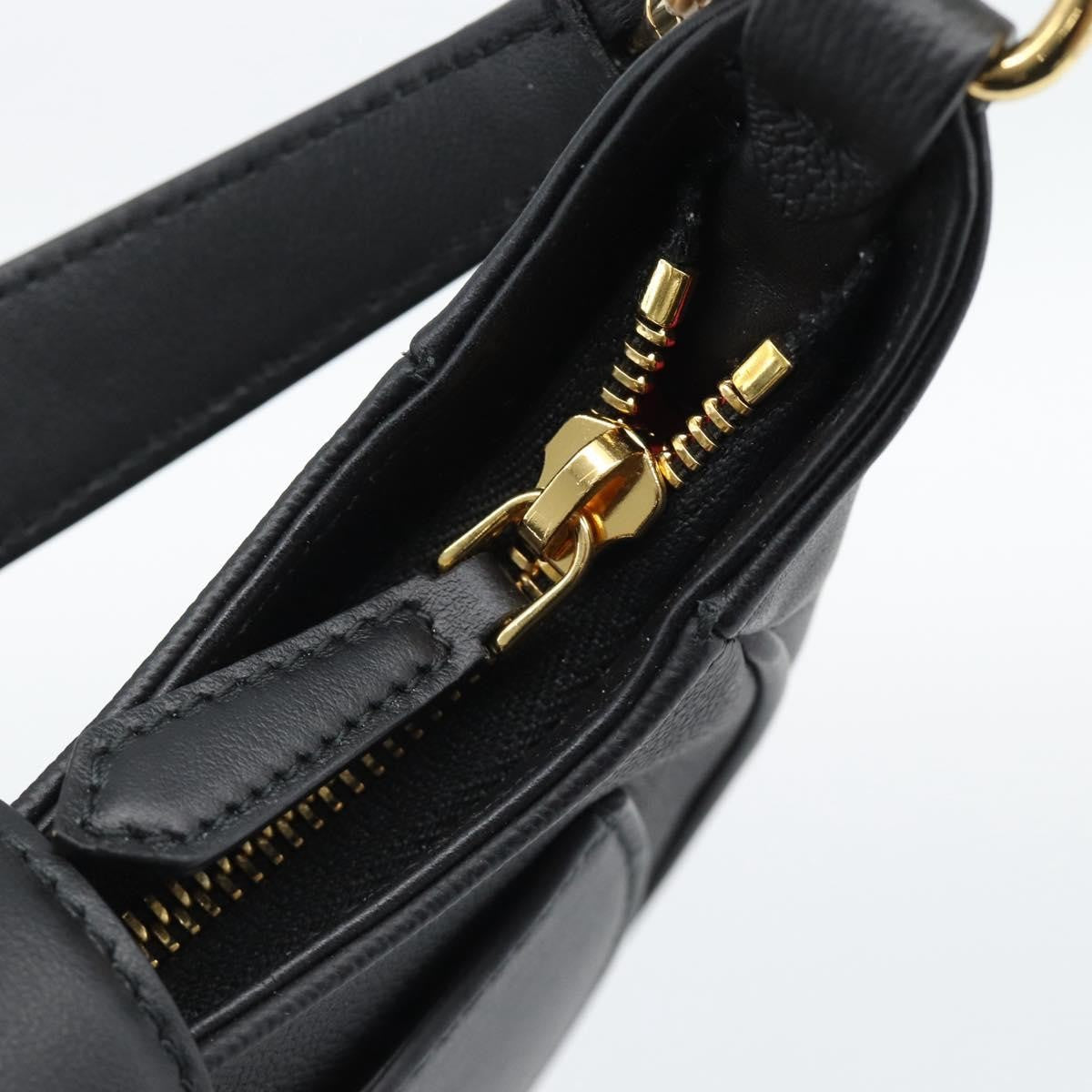 Bvlgari Serpenti Ellipse Leather Black Leather Shoulder Bag Bag (Pre-Owned)