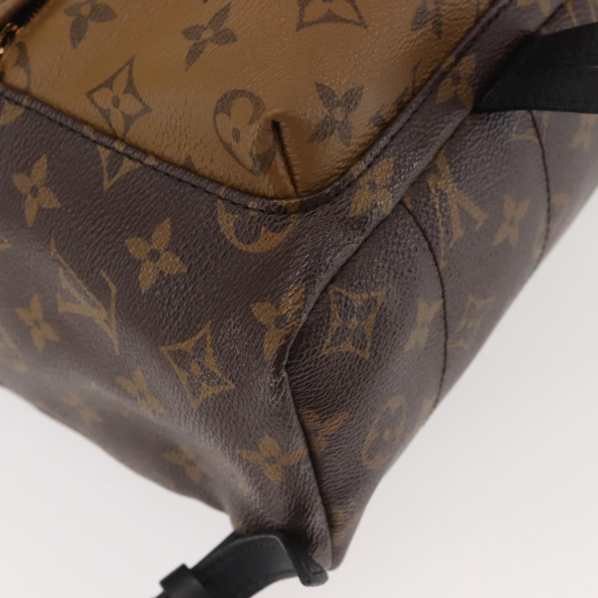 Louis Vuitton Palm Springs Reverse Monogram Canvas Brown Canvas Backpack Bag (Pre-Owned)