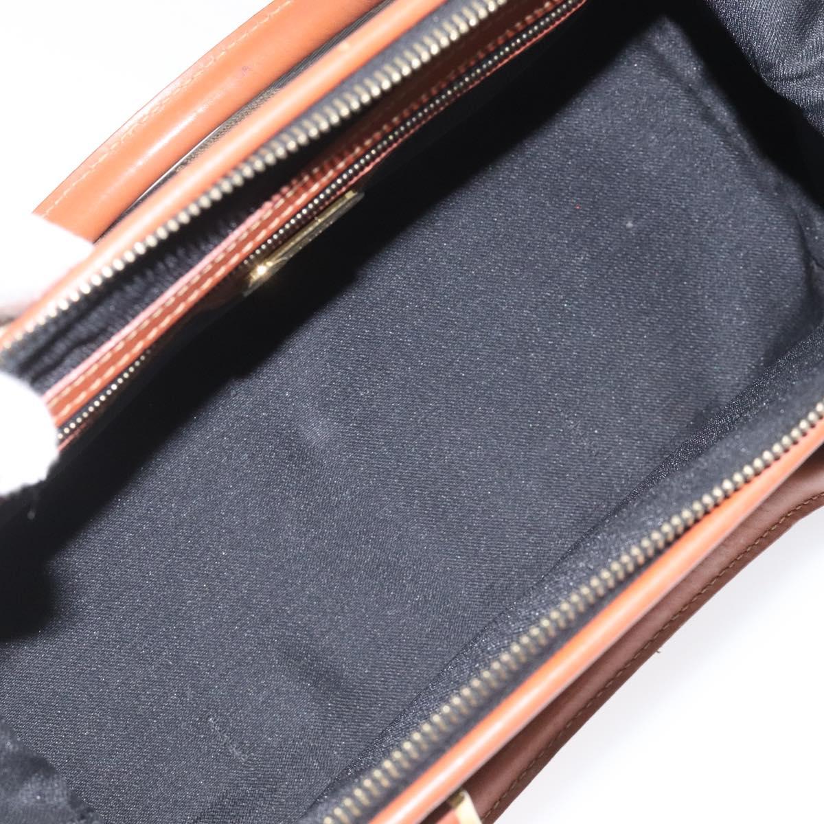 Fendi Pequin Brown Canvas Handbag (Pre-Owned)