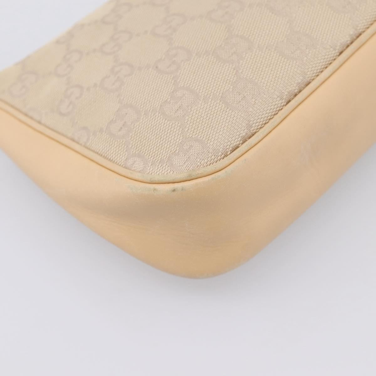Gucci Bamboo Top Handle Gg Canvas Beige Canvas Handbag (Pre-Owned)
