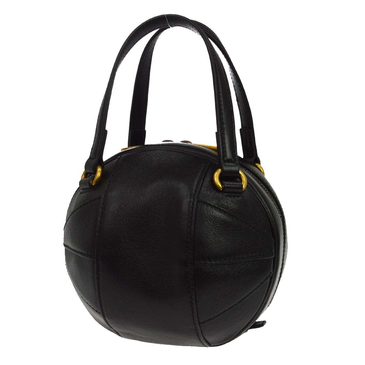 Gucci Tifosa Basketball Leather Black Leather Handbag (Pre-Owned)
