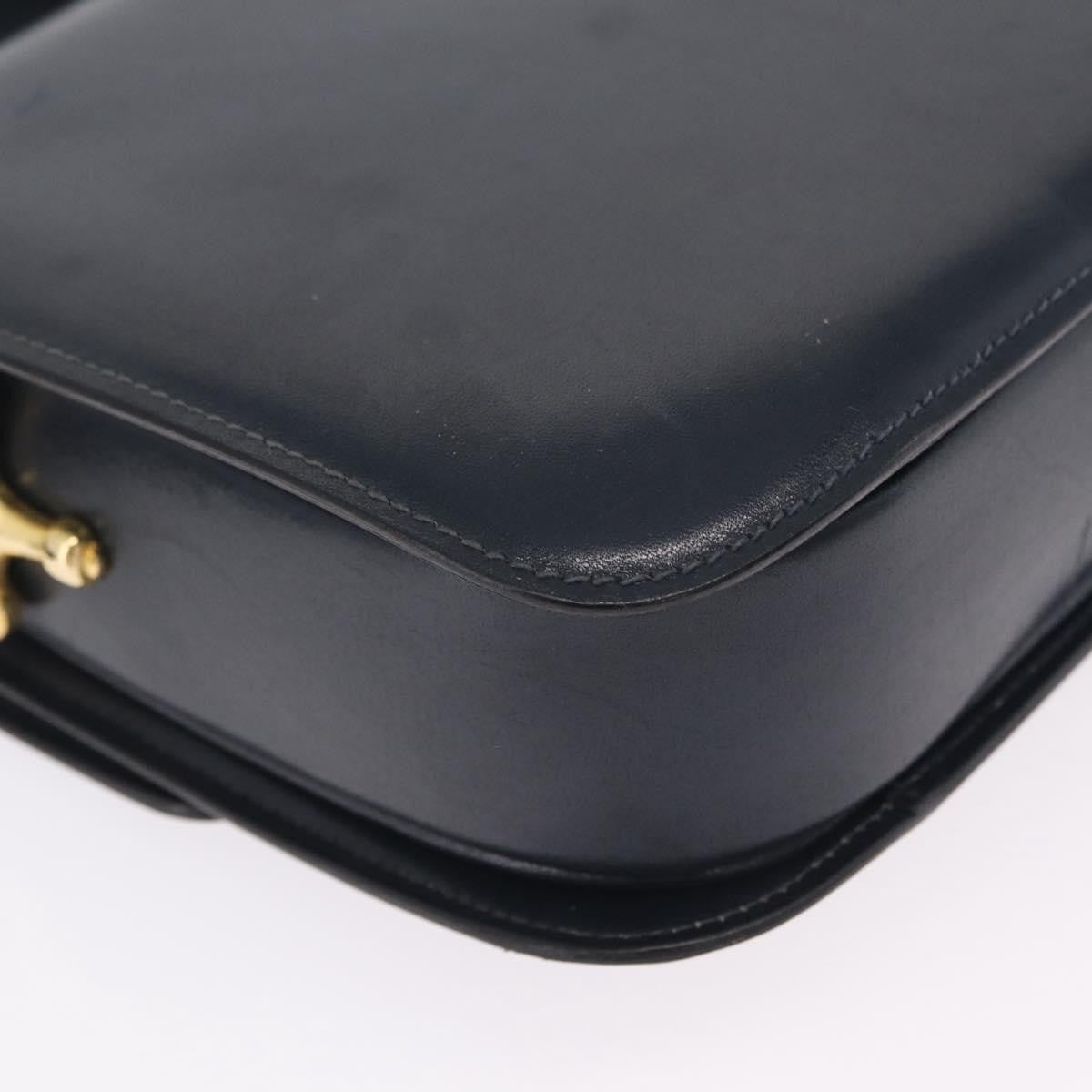 Celine Shoulder Leather Navy Leather Shoulder Bag Bag (Pre-Owned)