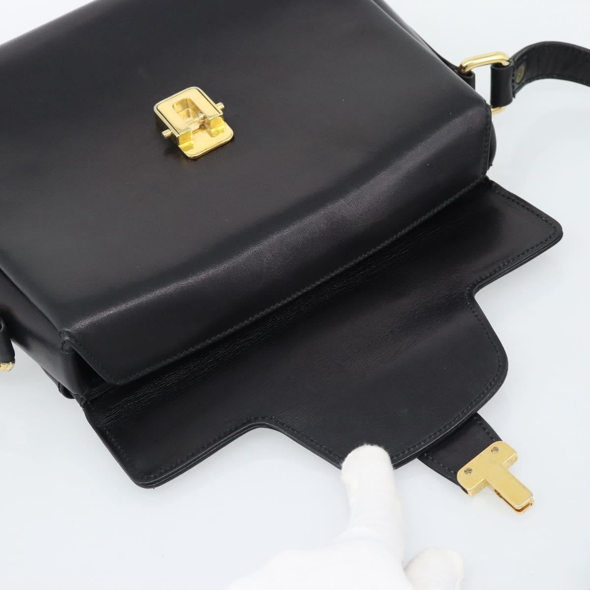 Gucci Vintage Leather Black Leather Shoulder Bag Bag (Pre-Owned)
