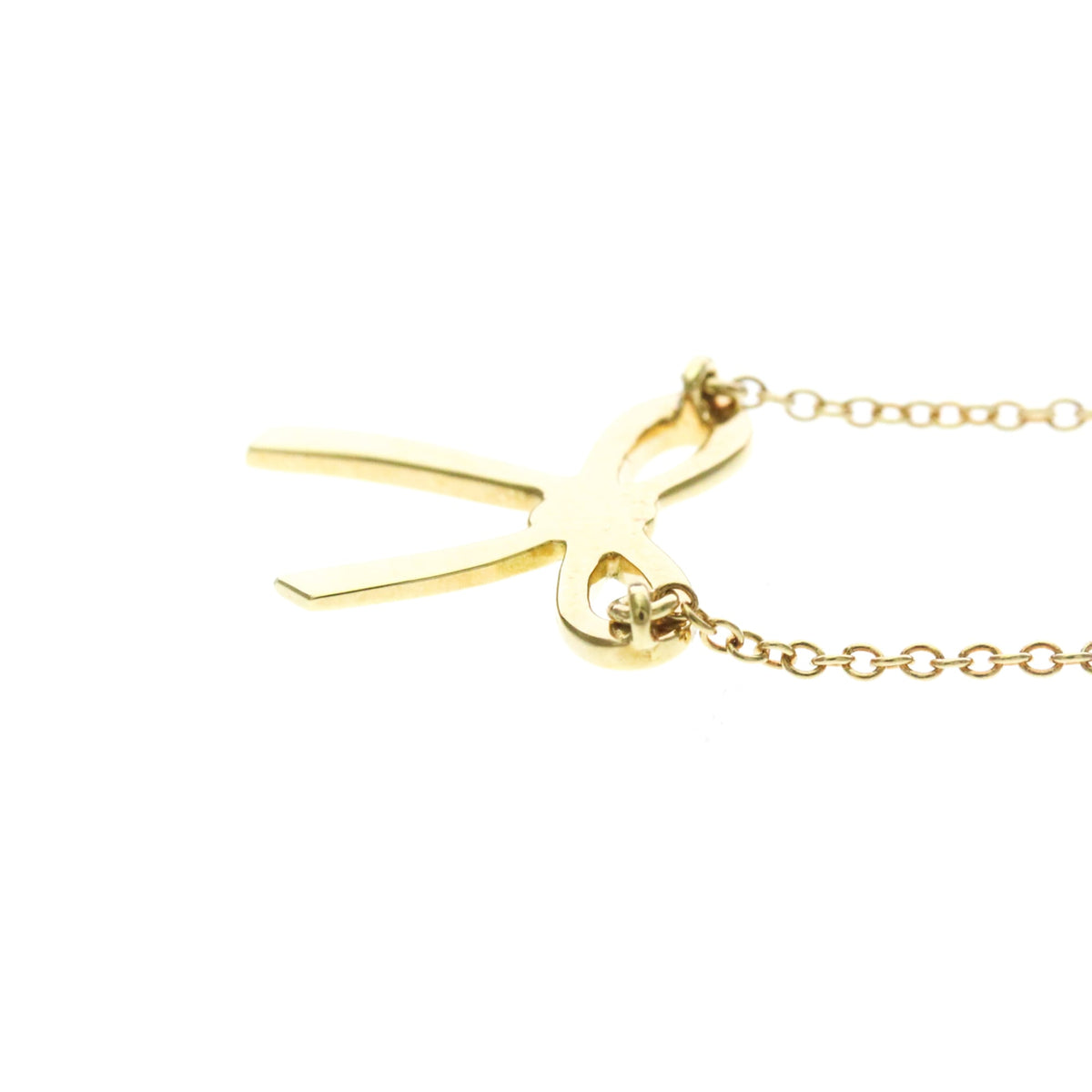 Tiffany & Co. Bow Pendant 18K Yellow Gold Gold Yellow_Gold Necklace Jewelry (Pre-Owned)