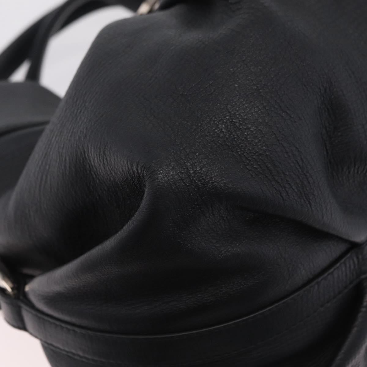 Bvlgari Chandra Hobo Leather Black Leather Shoulder Bag Bag (Pre-Owned)