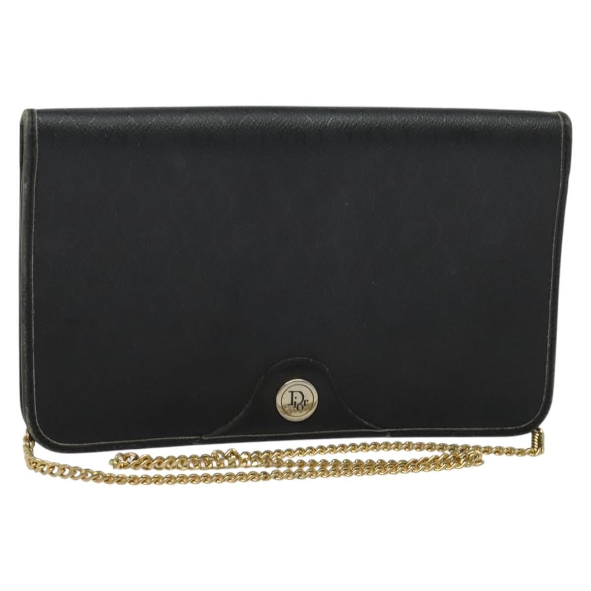Christian Dior Vintage Honeycomb Canvas Black Canvas Shoulder Bag Bag (Pre-Owned)