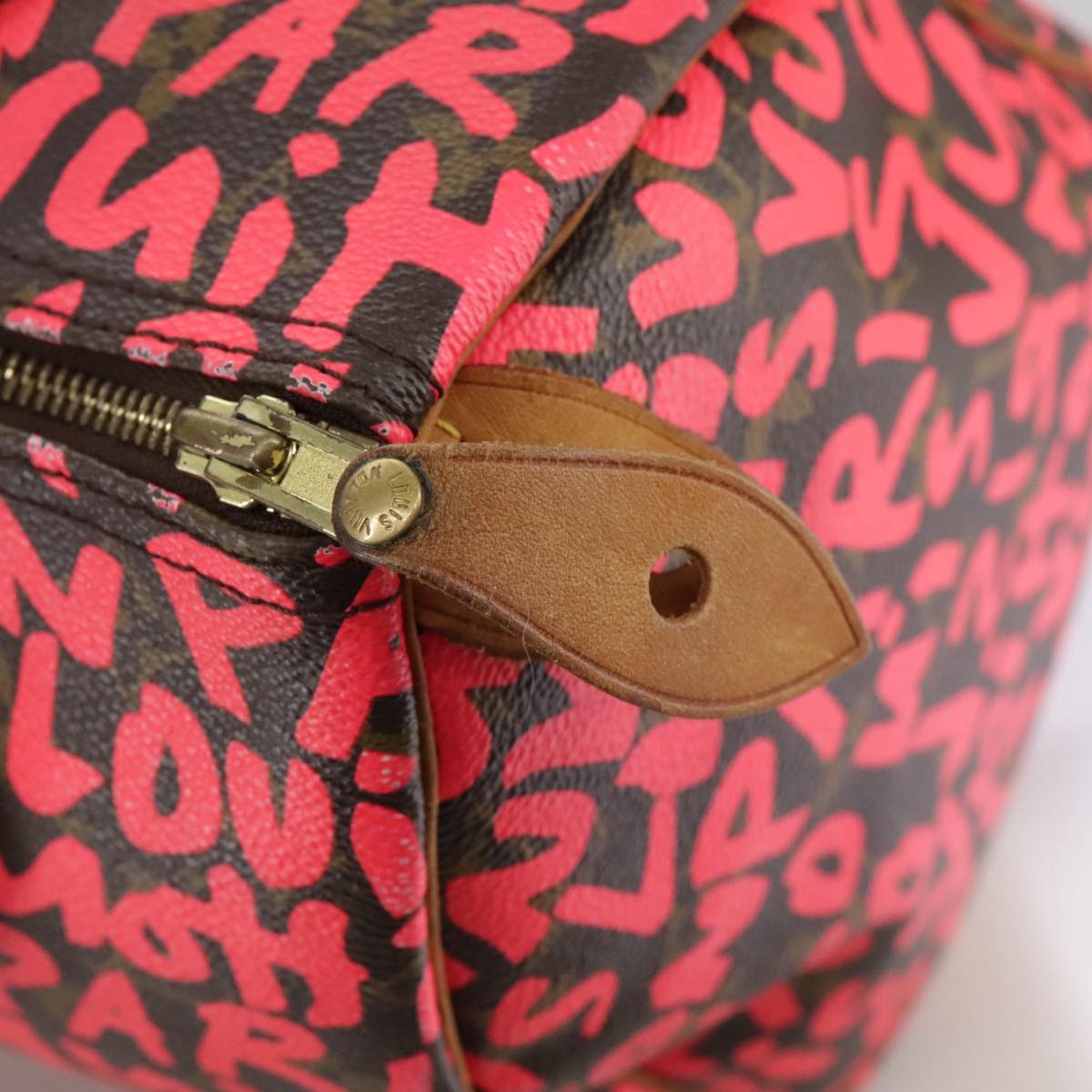 Louis Vuitton Speedy 30 Red Canvas Handbag (Pre-Owned)