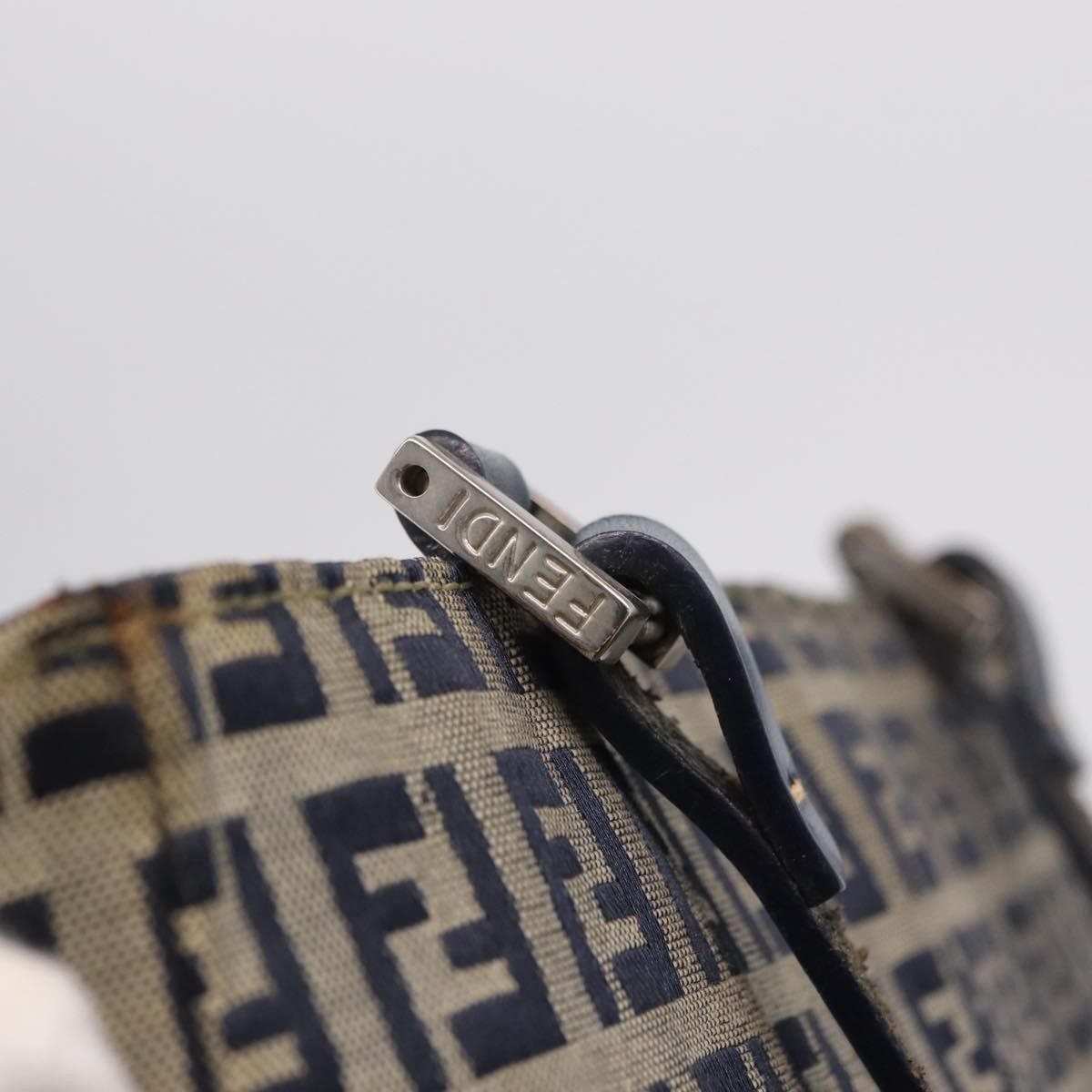 Fendi Vintage Shopping Zucchino Canvas Navy Canvas Tote Bag Bag (Pre-Owned)