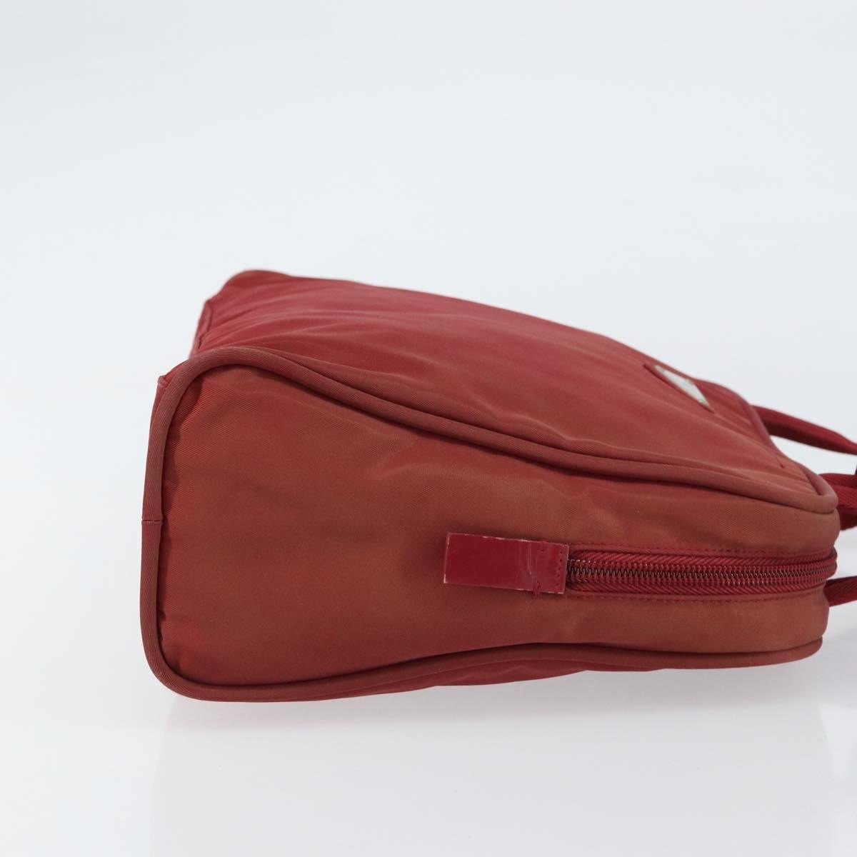 Prada Zip Around Tote Tessuto Red Nylon Shoulder Bag Bag (Pre-Owned)