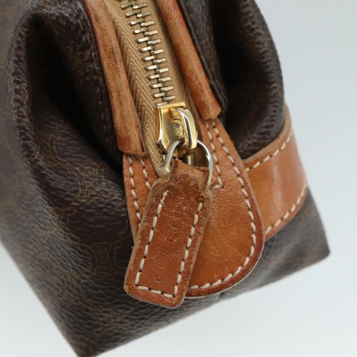 Céline Macadam Brown Canvas Clutch Bag (Pre-Owned)