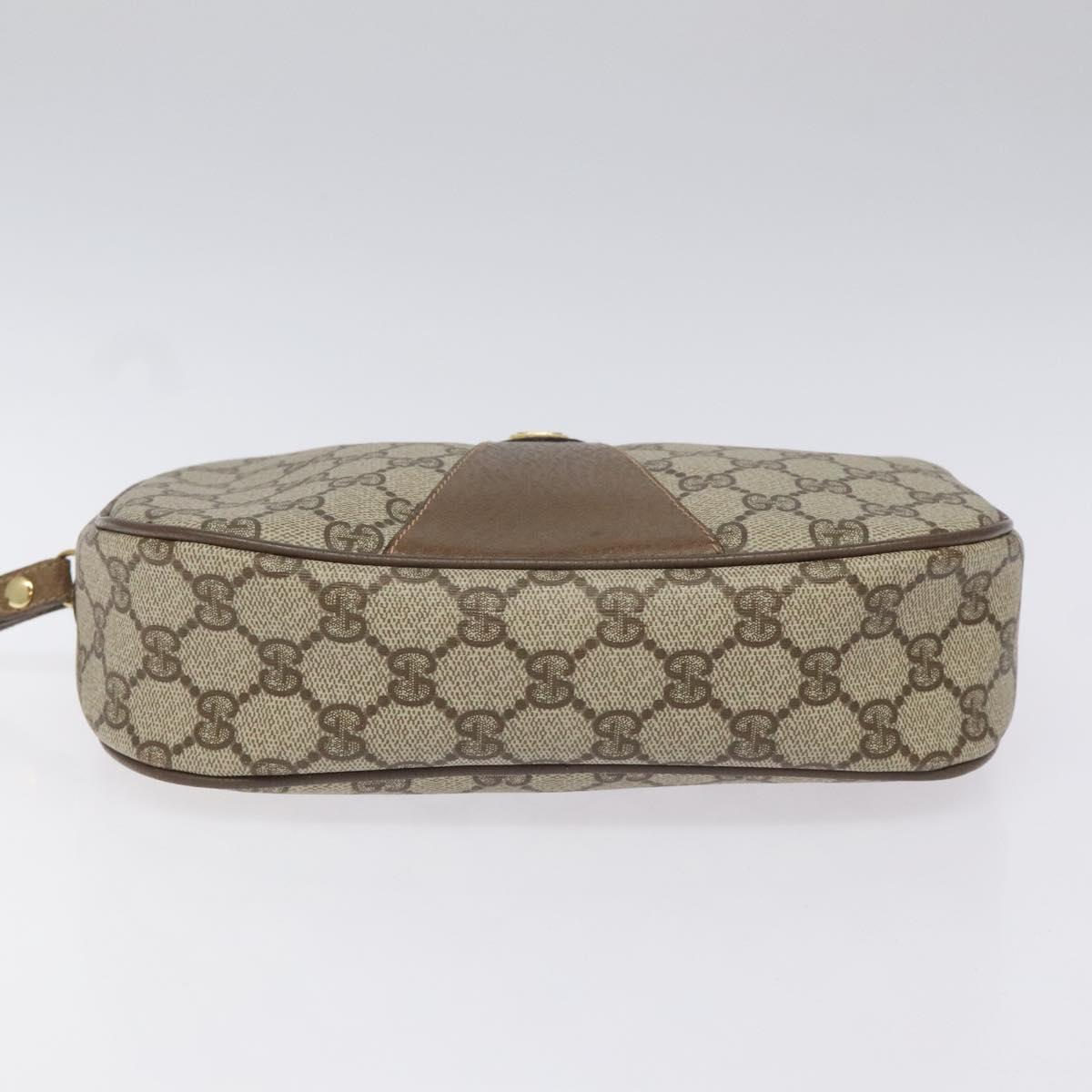 Gucci Ophidia Beige Canvas Clutch Bag (Pre-Owned)