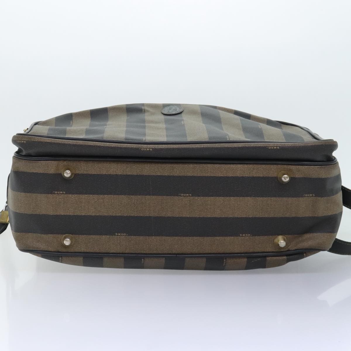 Fendi Pecan Brown Canvas Shoulder Bag (Pre-Owned)