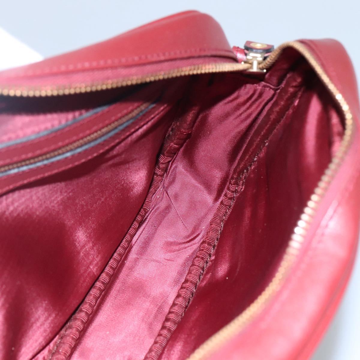 Cartier Must De Cartier Burgundy Leather Shoulder Bag (Pre-Owned)