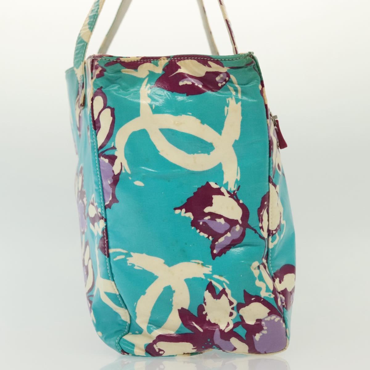 Chanel Blue Vinyl Tote Bag (Pre-Owned)