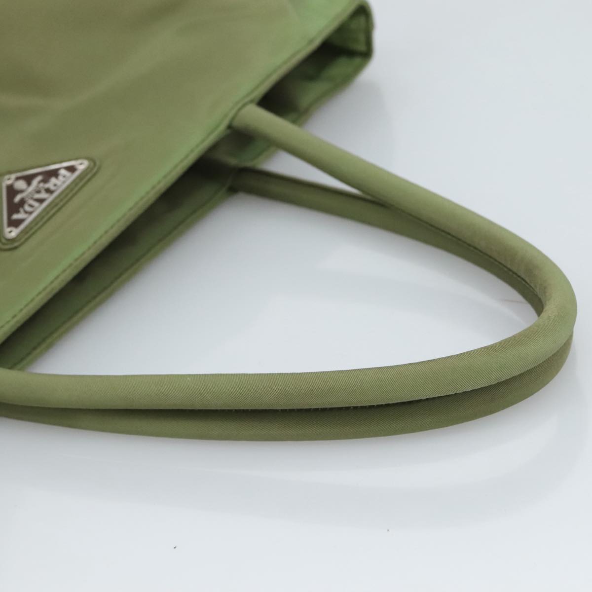 Prada Tessuto Khaki Synthetic Tote Bag (Pre-Owned)