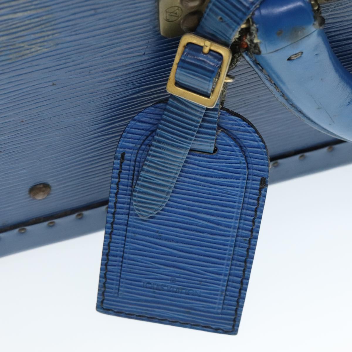 Louis Vuitton Trunk Blue Leather Travel Bag (Pre-Owned)