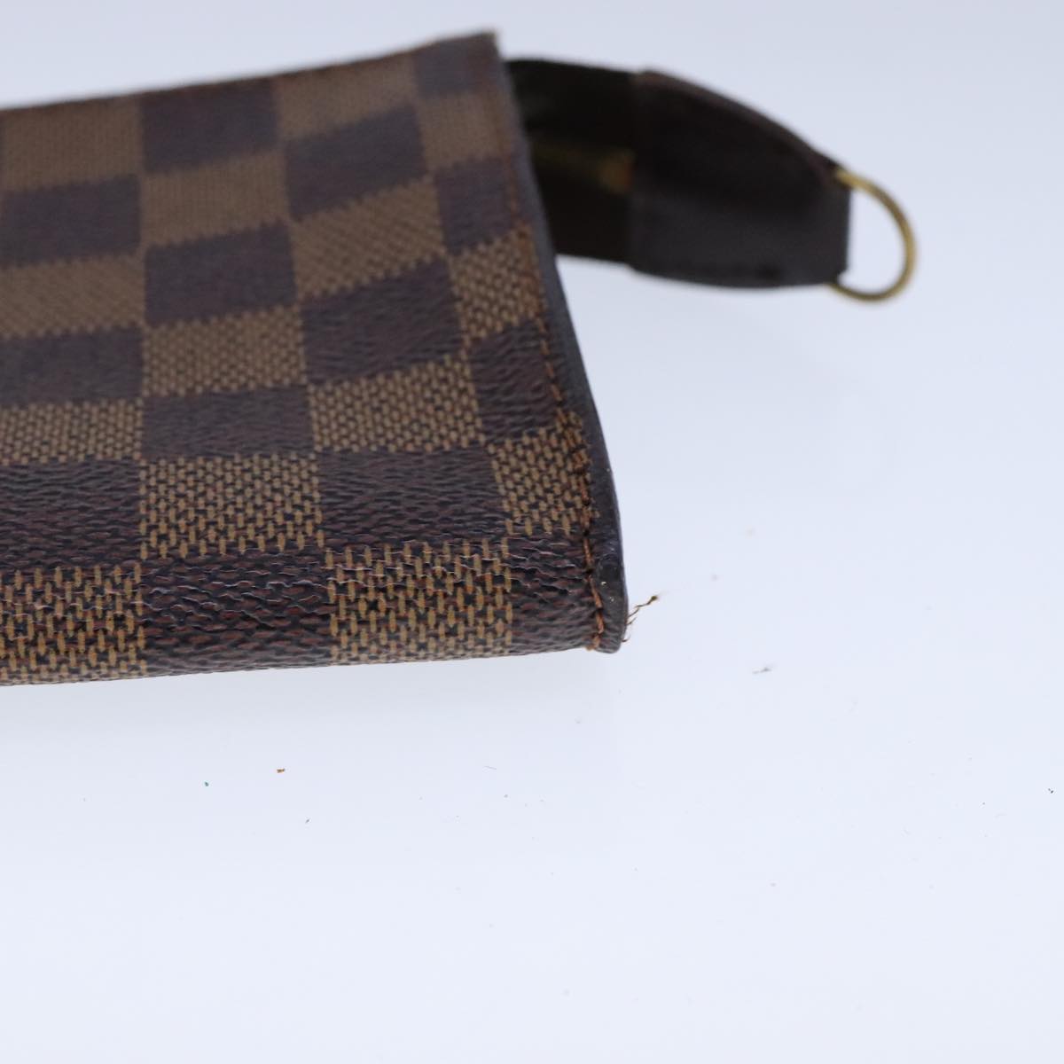 Louis Vuitton Pochette Accessoire Brown Canvas Clutch Bag (Pre-Owned)