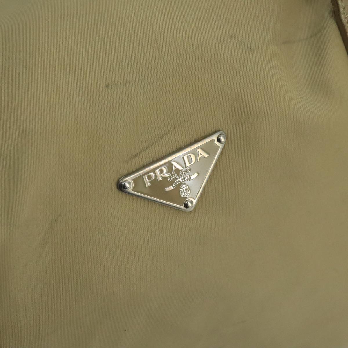 Prada Re-Nylon Beige Synthetic Handbag (Pre-Owned)