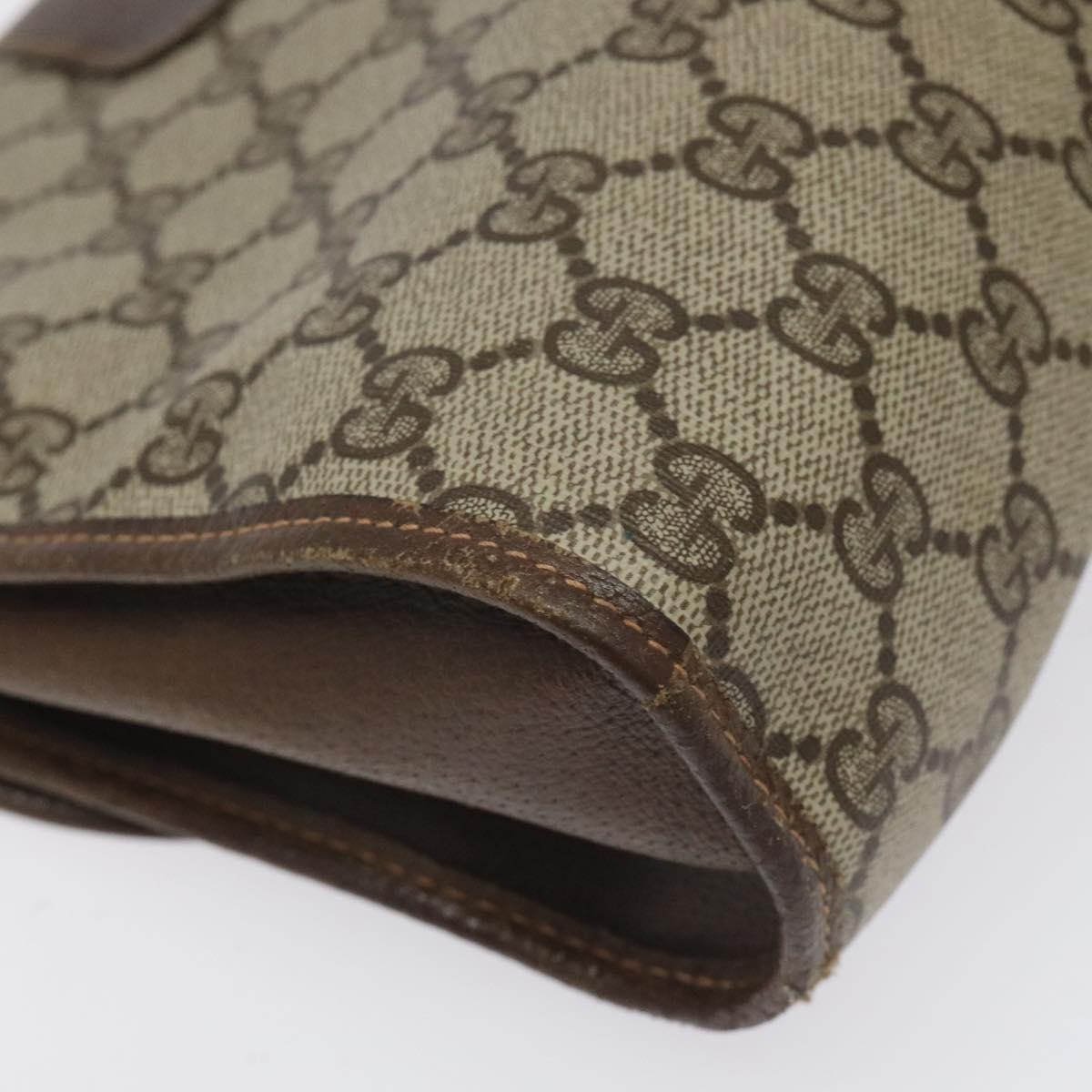 Gucci Ophidia Beige Canvas Clutch Bag (Pre-Owned)