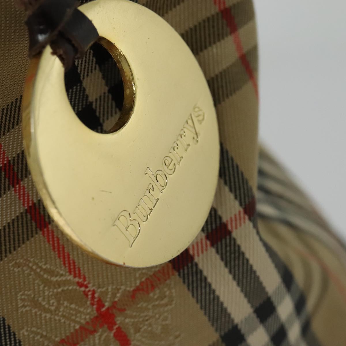 Burberry Nova Check Beige Canvas Shoulder Bag (Pre-Owned)
