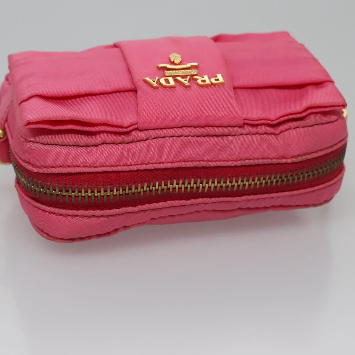 Prada Ribbon Pink Synthetic Clutch Bag (Pre-Owned)