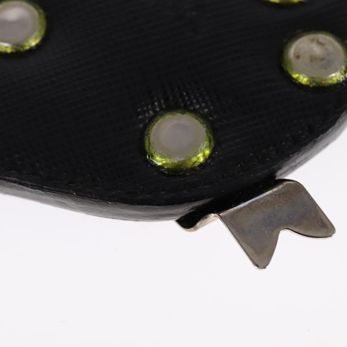 Prada Black Leather Bag Jewelry (Pre-Owned)