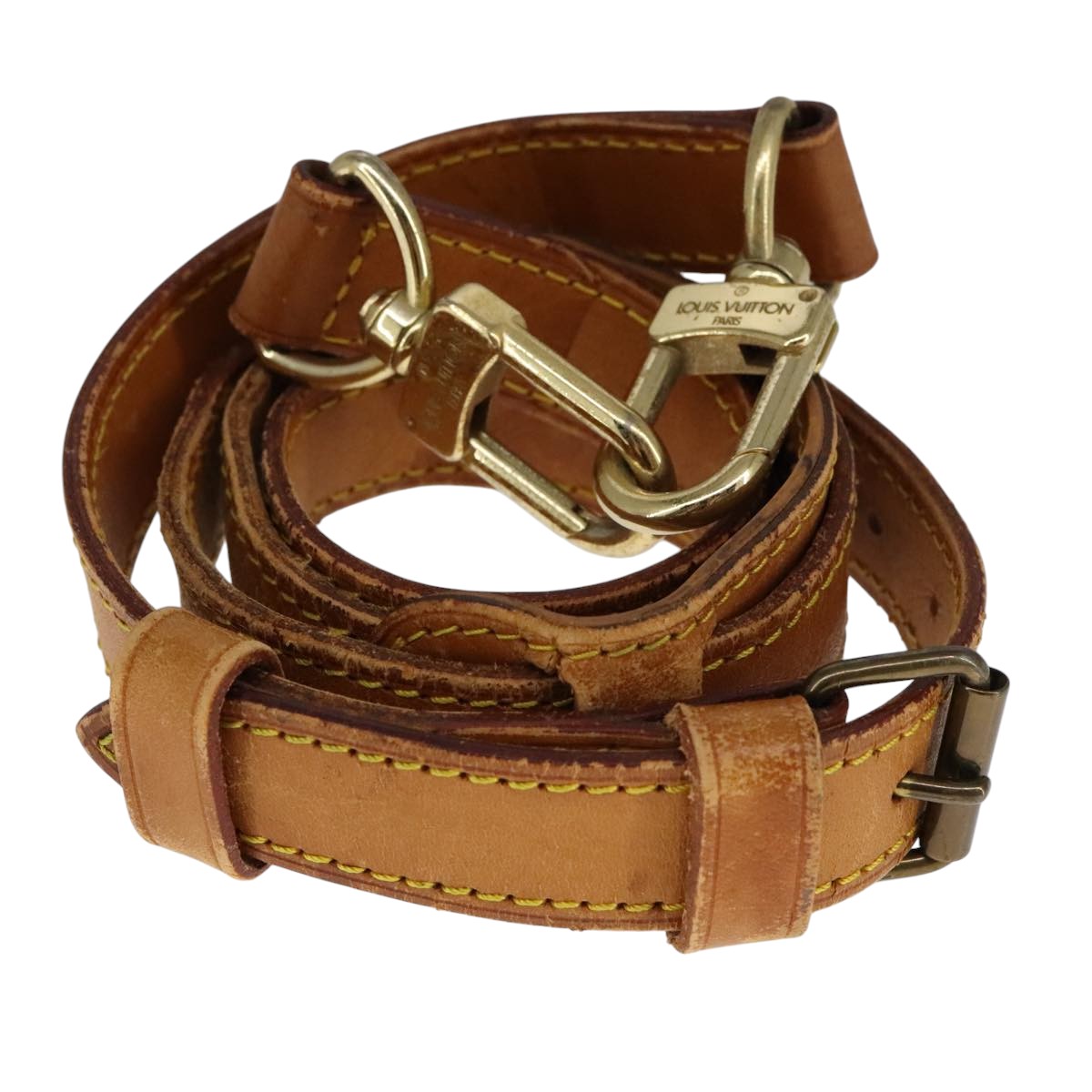 Louis Vuitton Shoulder Strap Beige Leather Bag Jewelry (Pre-Owned)