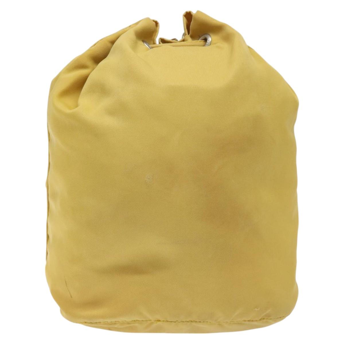 Prada Tessuto Yellow Synthetic Clutch Bag (Pre-Owned)