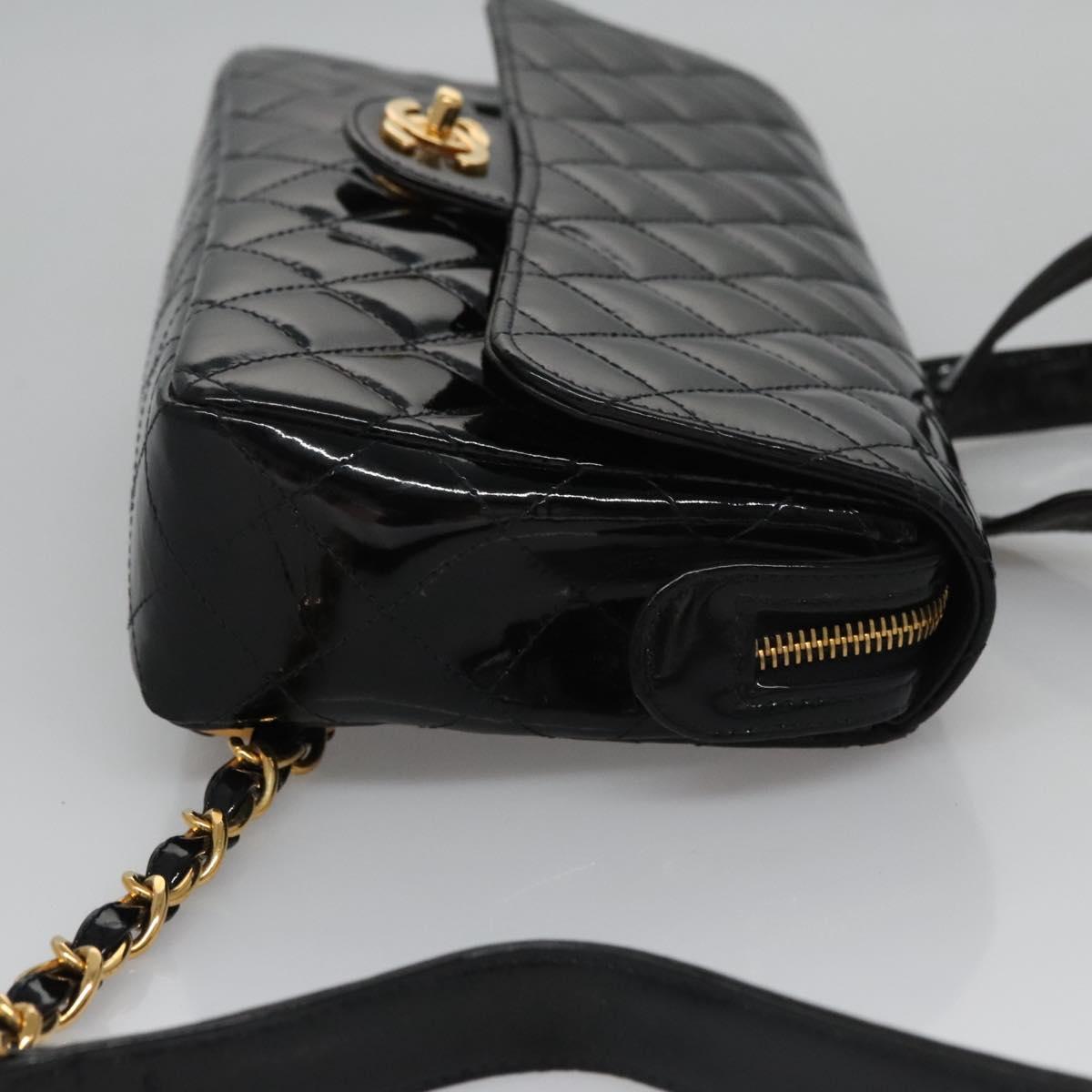 Chanel Timeless/Classique Black Patent Leather Backpack Bag (Pre-Owned)