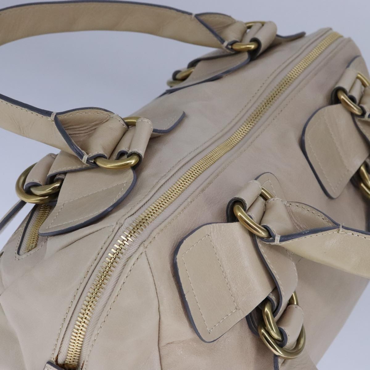 Chloé Bay Beige Leather Handbag (Pre-Owned)