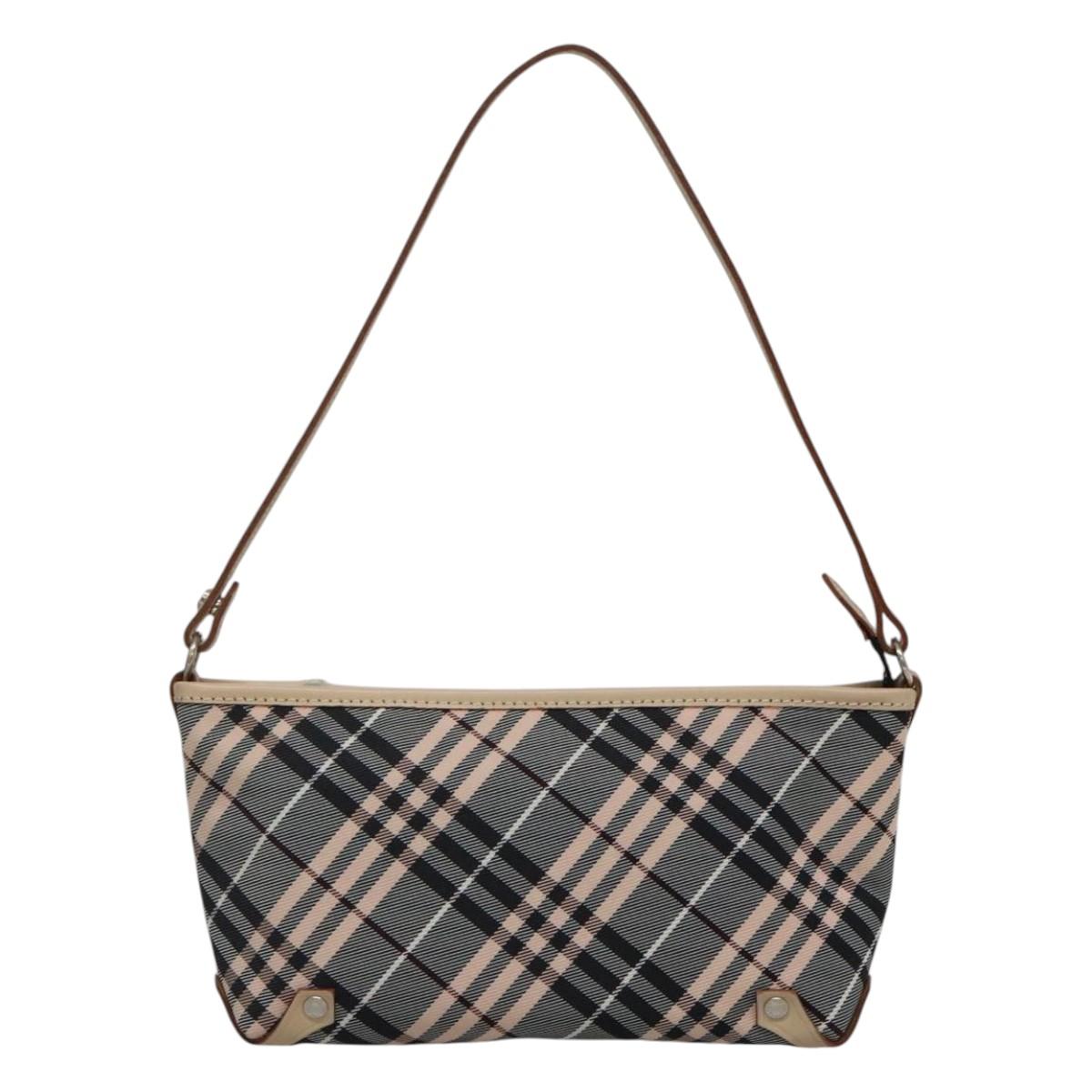 Burberry Nova Check Grey Synthetic Shoulder Bag (Pre-Owned)