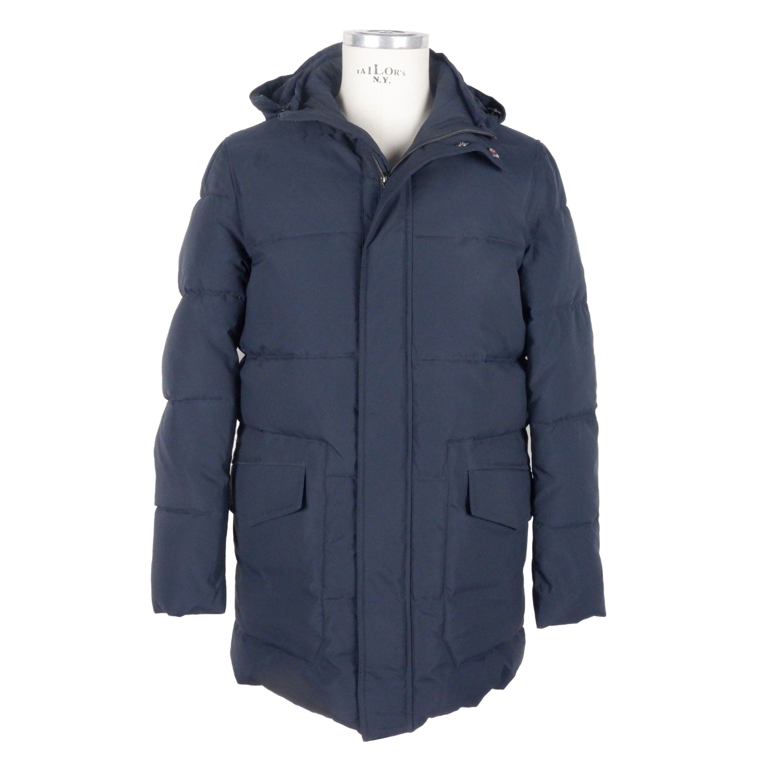 Emilio Romanelli Blue Polyester Men's Jacket