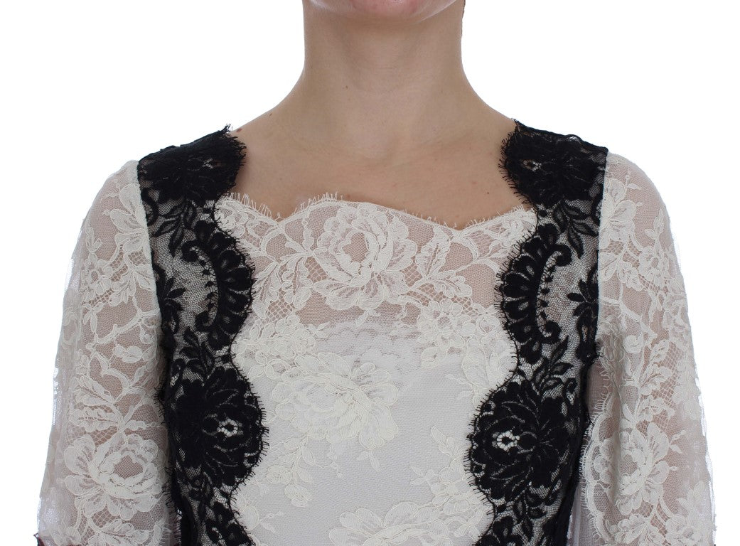 Dolce & Gabbana Floral Lace Silk Blend Maxi Women's Dress