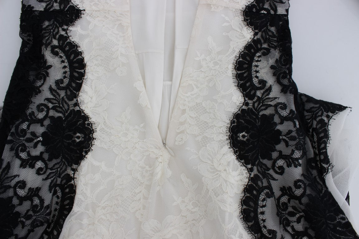 Dolce & Gabbana Floral Lace Silk Blend Maxi Women's Dress