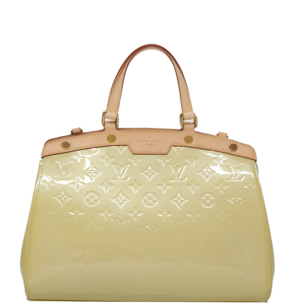 Louis Vuitton Blair Beige Patent Leather Handbag (Pre-Owned)