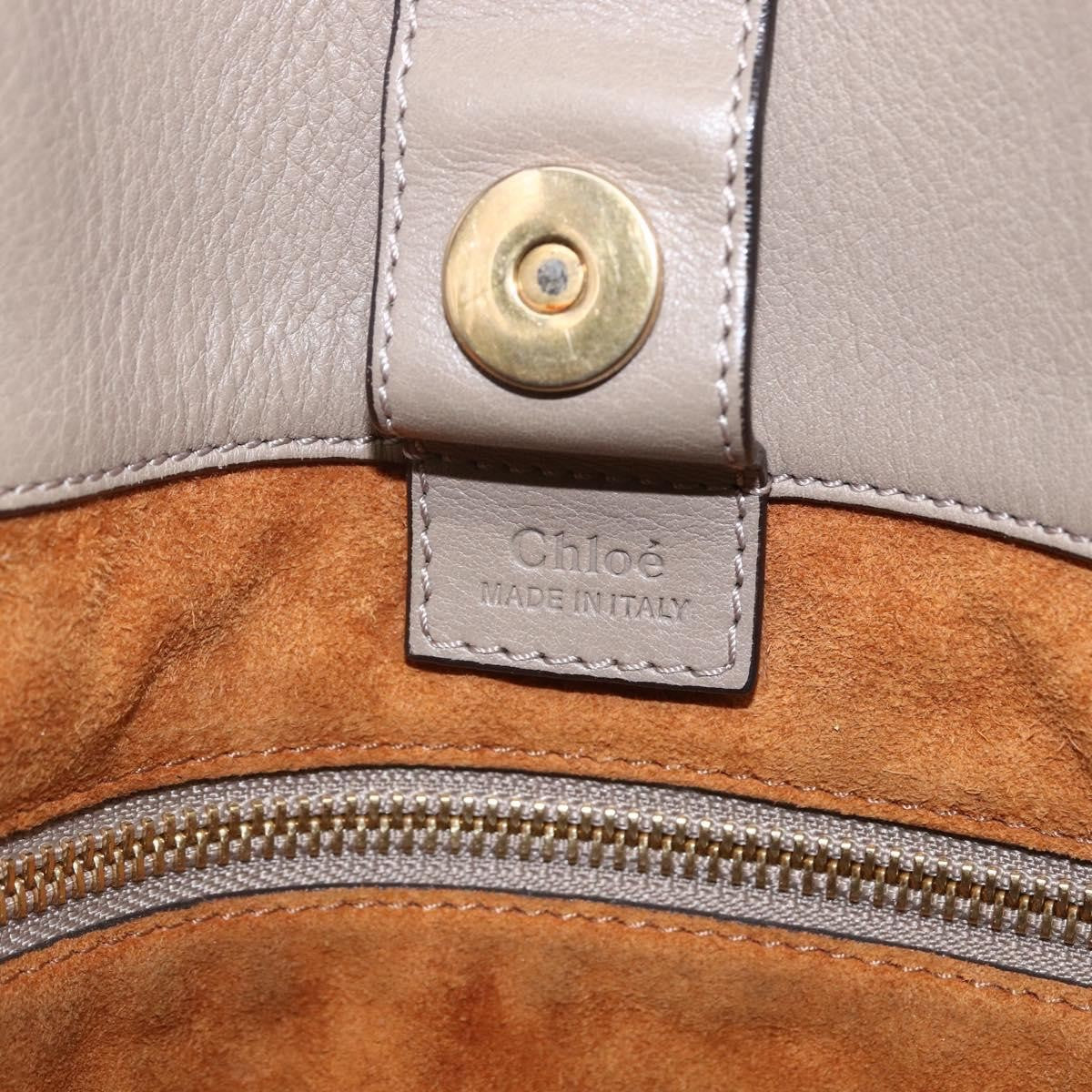 Chloe Milo Shopping Leather Beige Leather Tote Bag Bag (Pre-Owned)