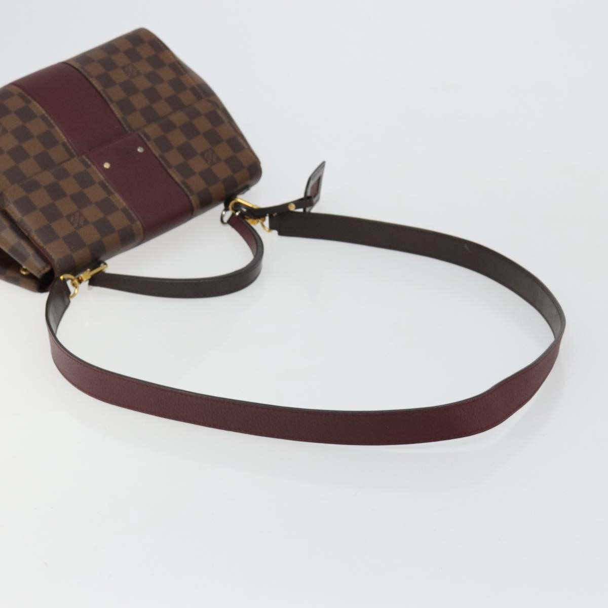 Louis Vuitton Bond Street Damier With Leather Brown Canvas Handbag (Pre-Owned)