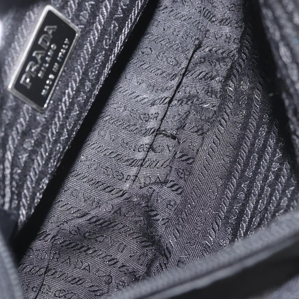 Prada Front Zip Tessuto Black Nylon Shoulder Bag Bag (Pre-Owned)