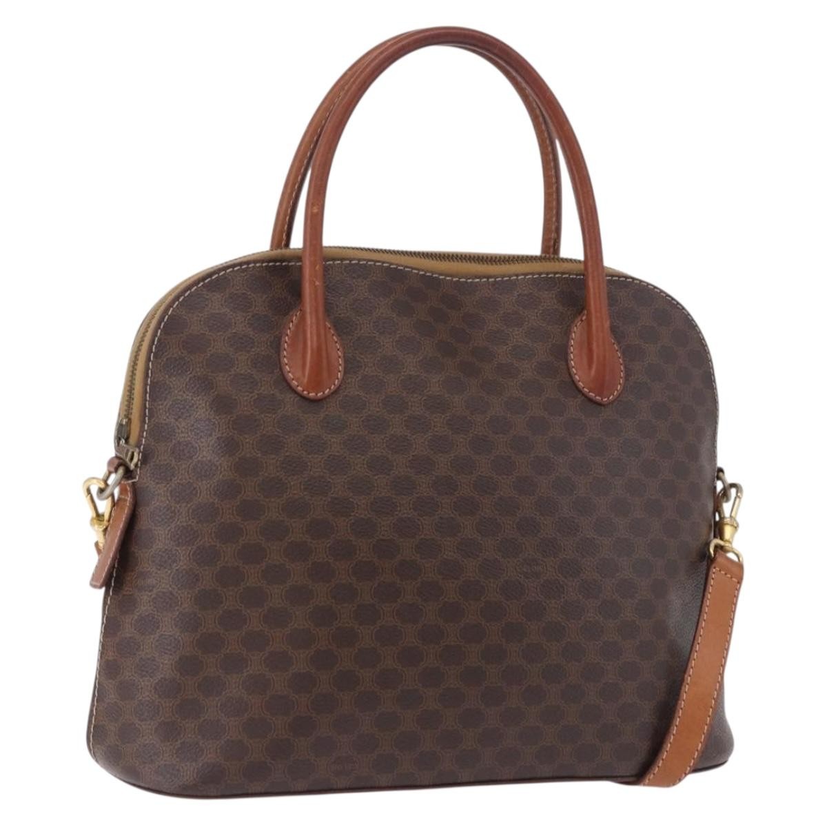 Celine Macadam Leather Brown Pvc Handbag (Pre-Owned)