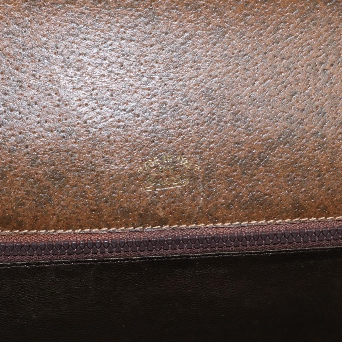 Gucci Vintage Flap Leather Brown Leather Shoulder Bag Bag (Pre-Owned)