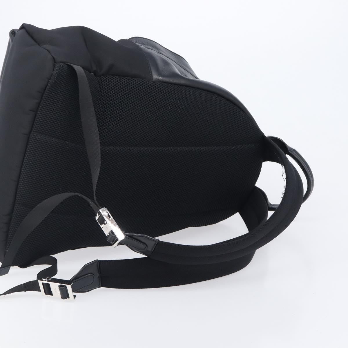 Fendi Monster Nylon With Leather Black Leather Backpack Bag (Pre-Owned)