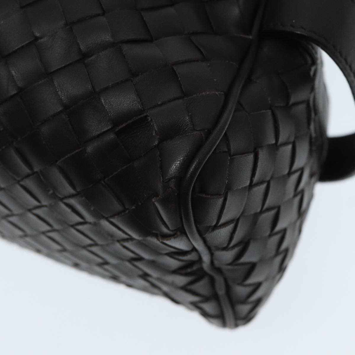 Bottega Veneta Intrecciato Brown Leather Clutch Bag (Pre-Owned)