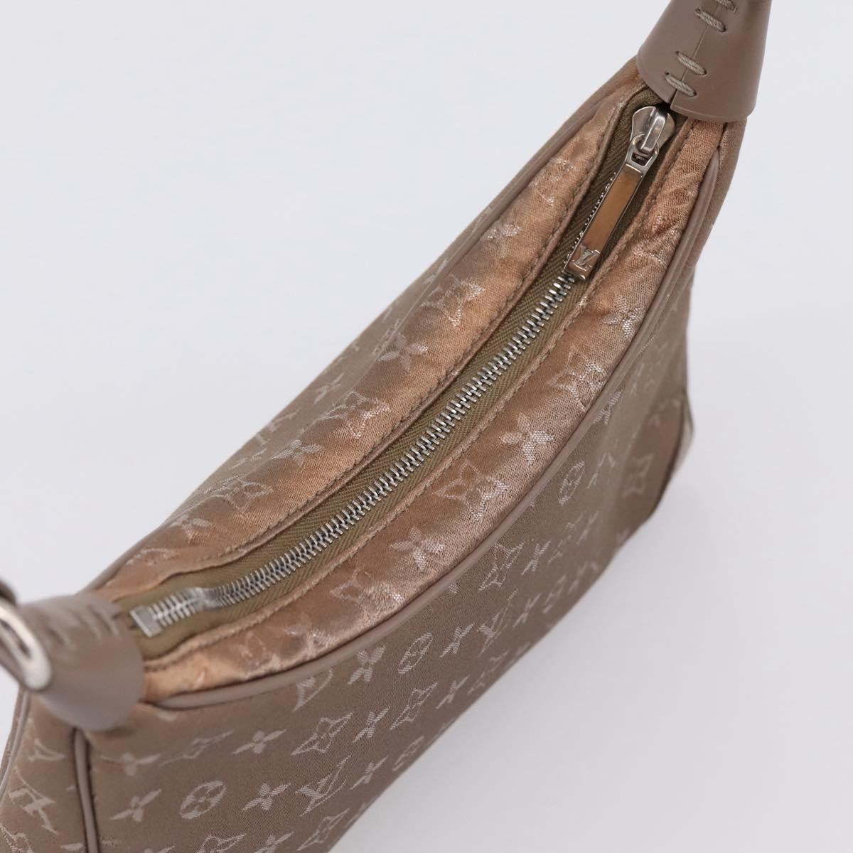 Louis Vuitton Boulogne Monogram Satin Beige Canvas Handbag (Pre-Owned)